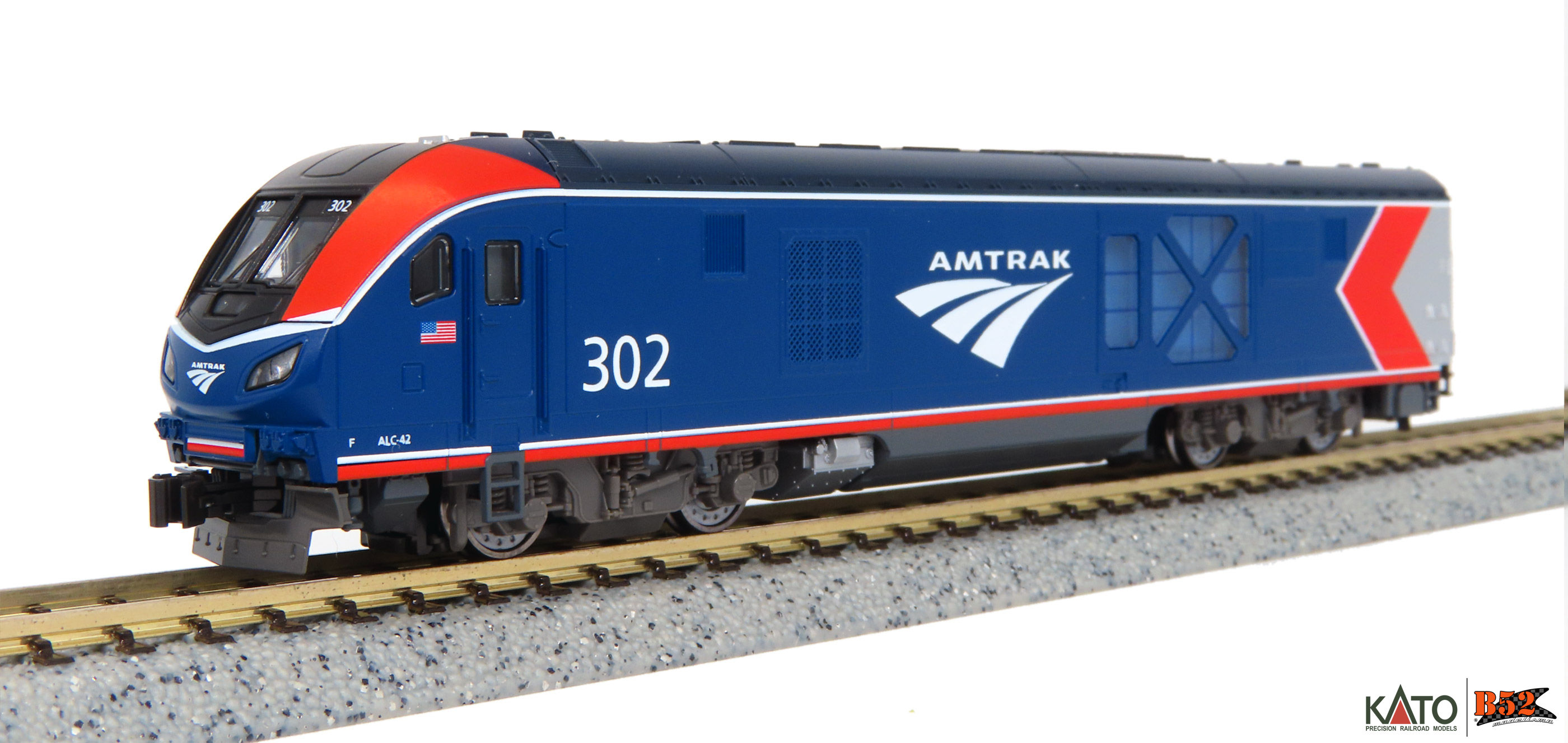 鉄道模型 KATO 10-1788 Amtrak ALC-42 Superliner Kato N - Amtrak ALC-42 Charger, Superliner - 4 Unit Set: 10-1788