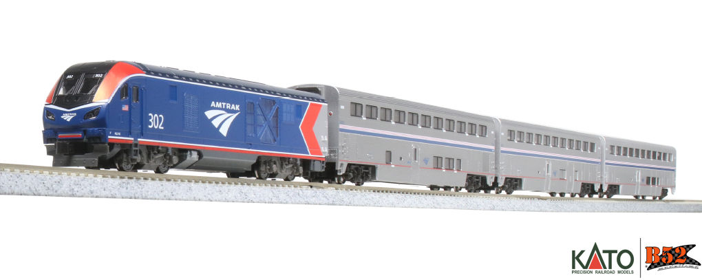 Kato N - Amtrak ALC-42 Charger, Superliner - 4 Unit Set: 10-1788