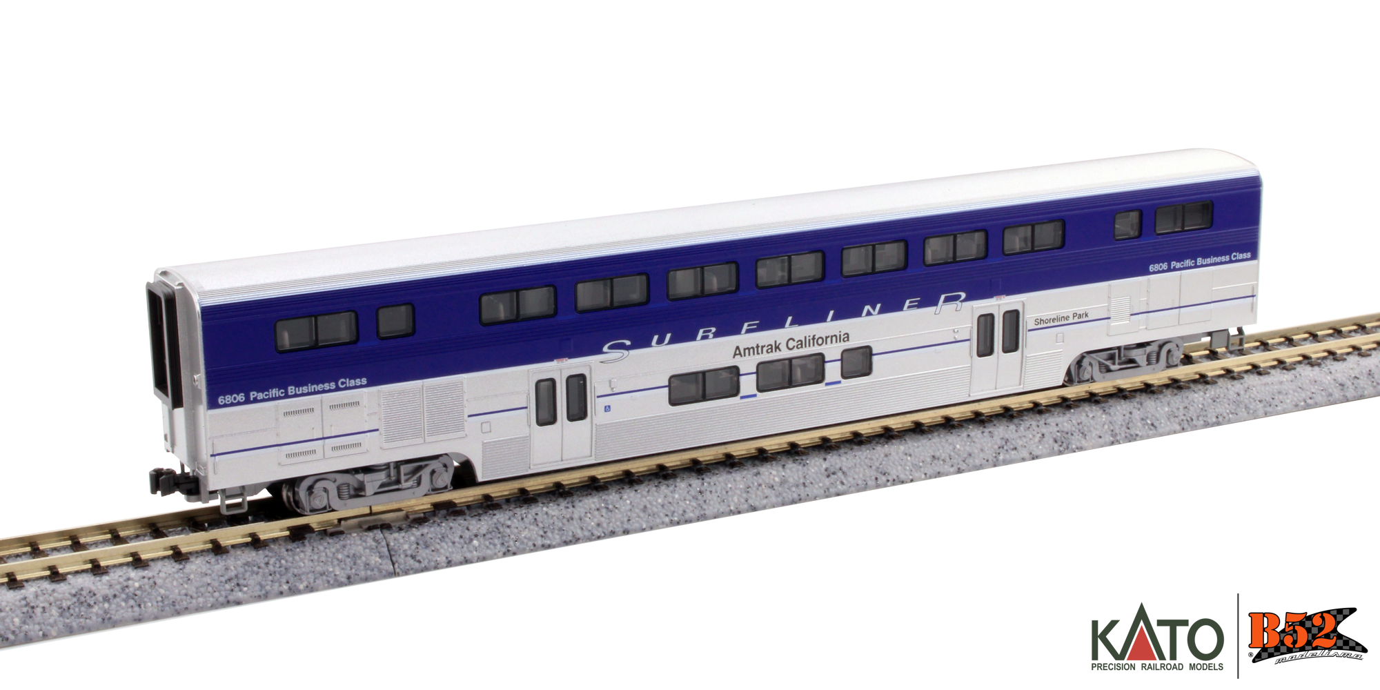 Kato N - Amtrak SC-44 Charger, Surfliner - 4 Unit Set: 106-9001