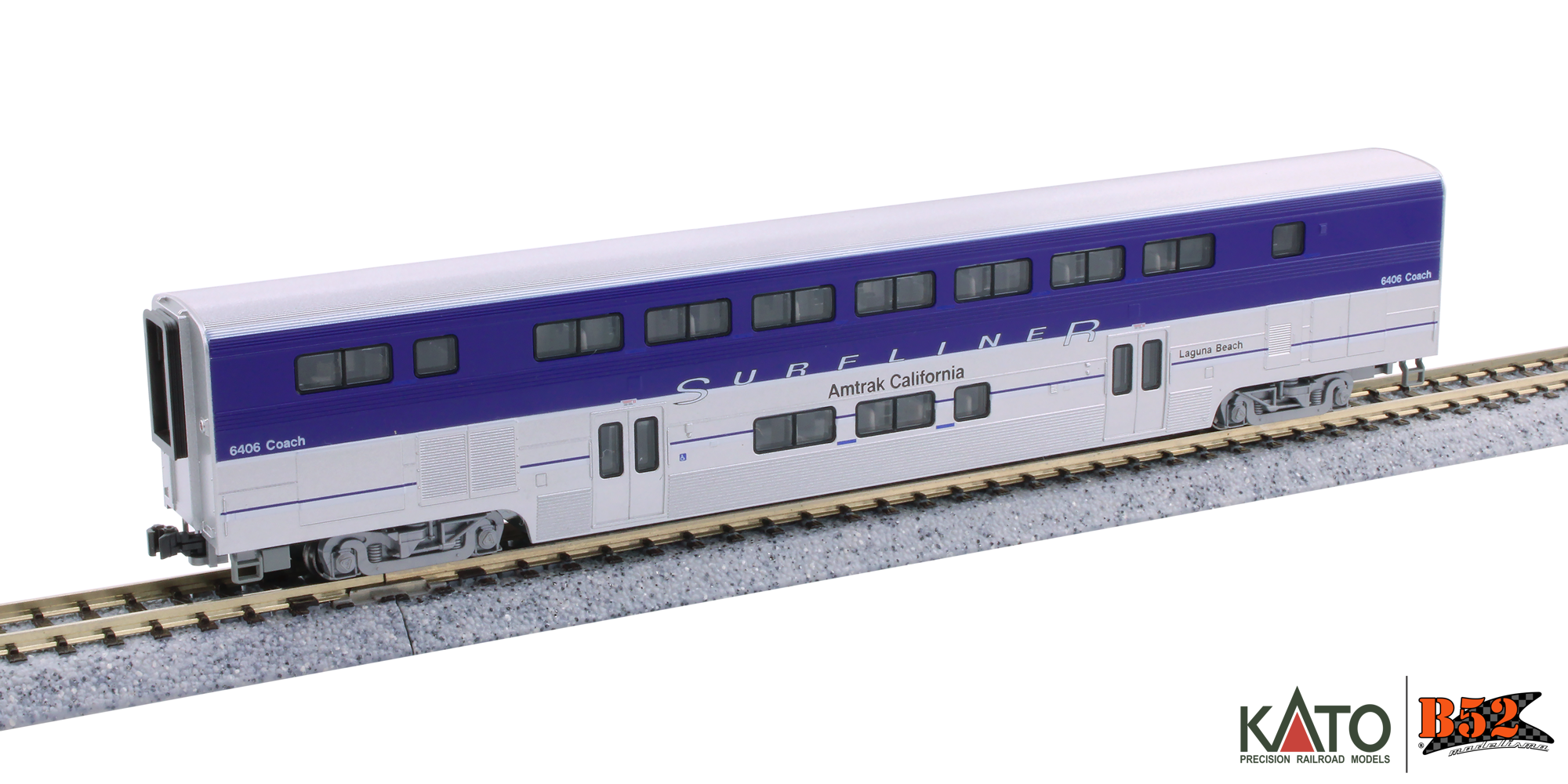 鉄道模型 KATO SC44 Charger Amtrak Pacific Surflin Kato N - Amtrak SC-44 Charger, Surfliner - 4 Unit Set: 106-9001