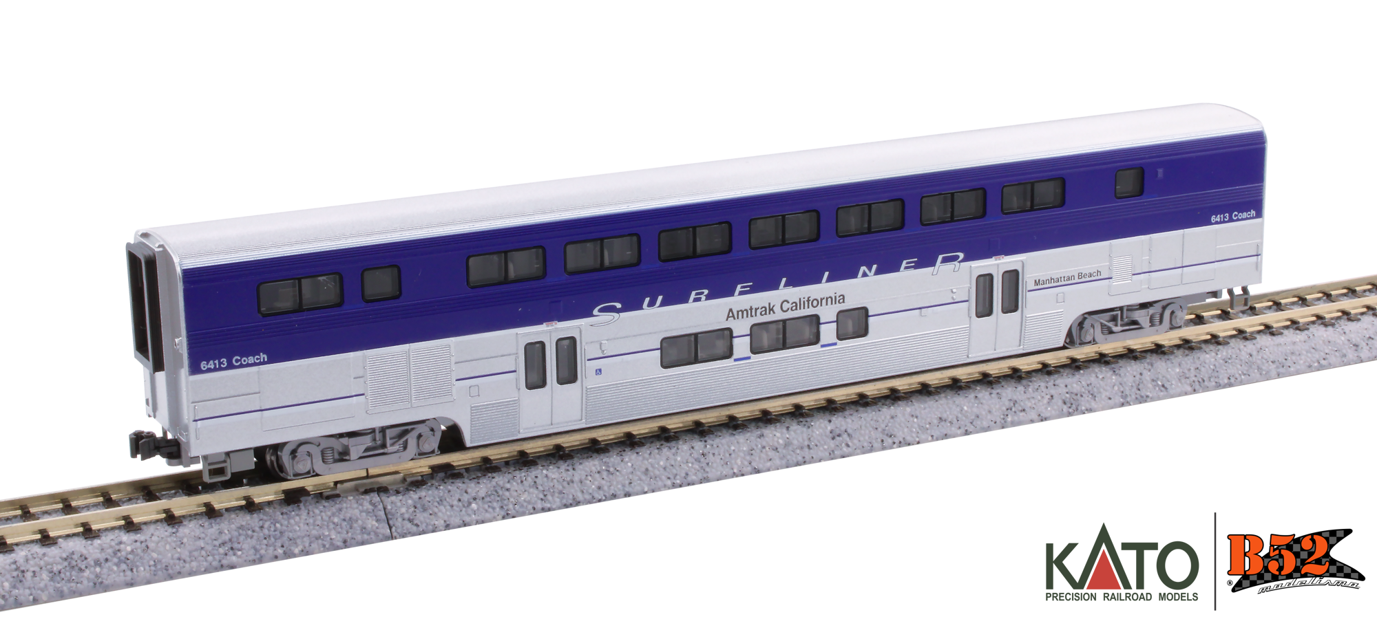 Kato N - Amtrak Pacific Surfliner - 4 Car Add-On Set: 106-9002