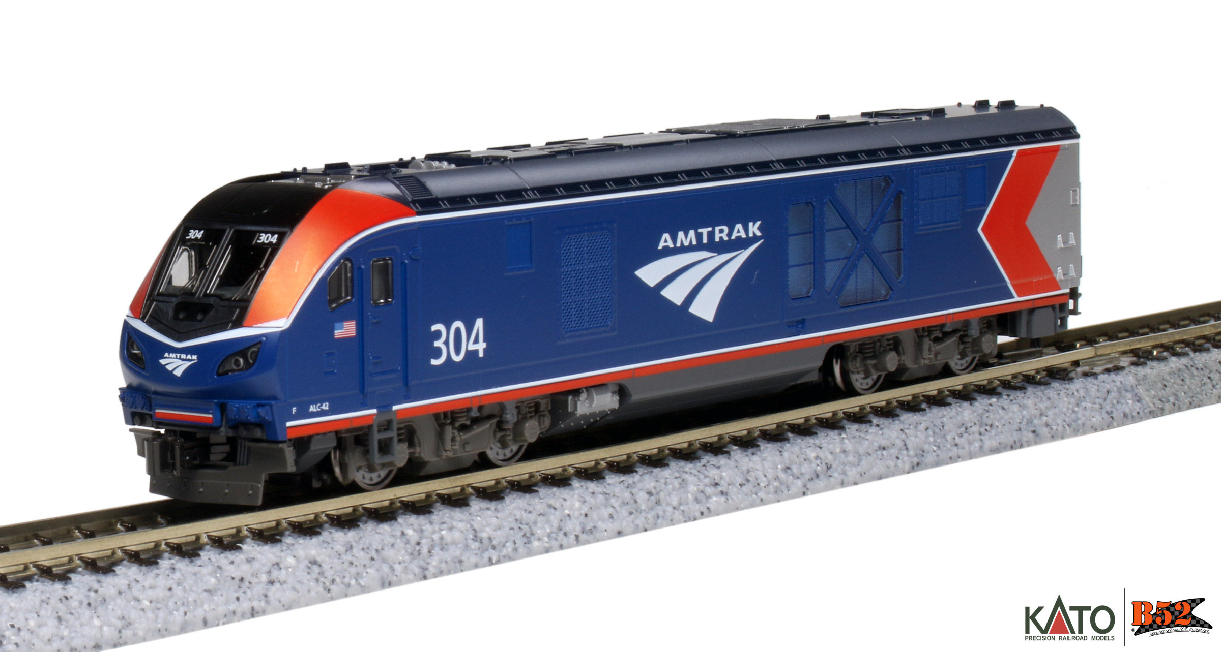 Kato N - Locomotiva Siemens ALC-42 Amtrak Phase VI #304: 176-6053