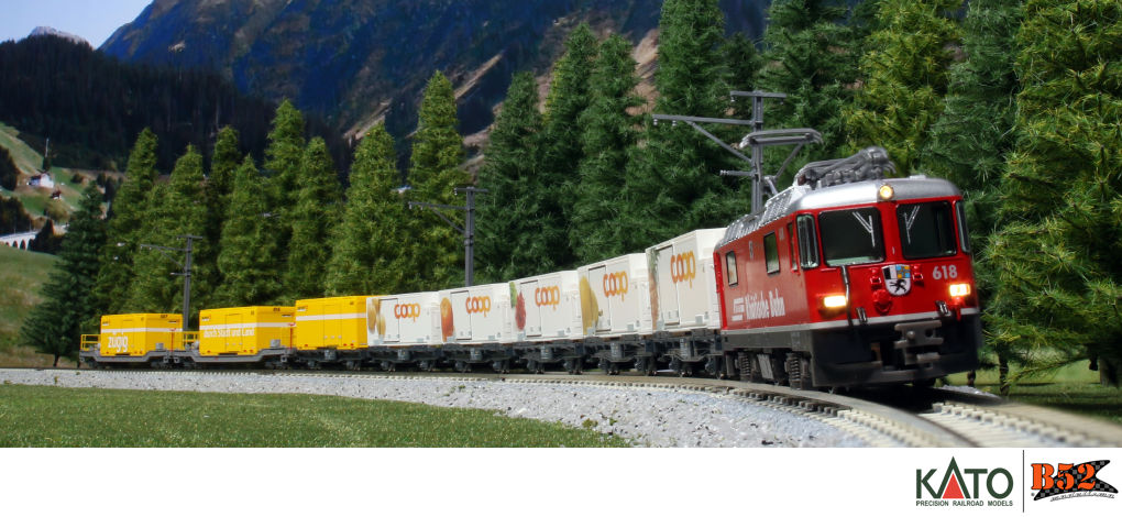 Kato N - Locomotiva Elétrica Ge4/4-II #618 RhB: 3102-3 - B52 Online