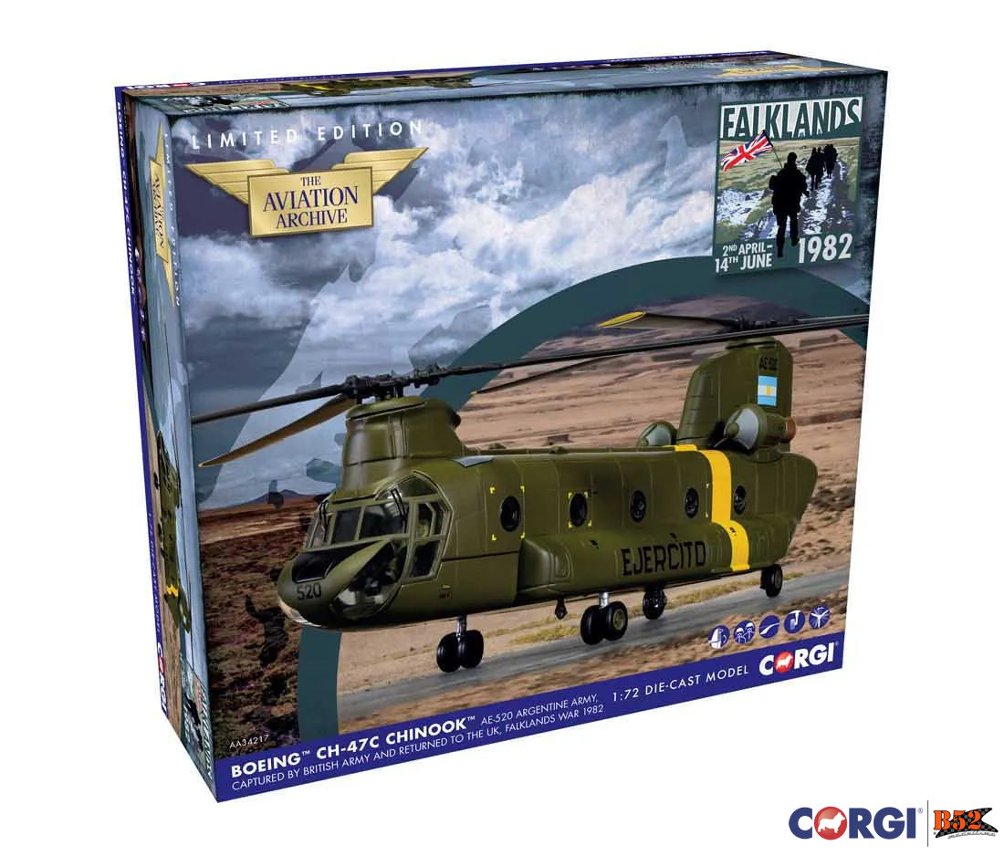 Corgi - Boeing CH-47C Chinook AE-520 - Falklands: AA34217 - B52 Online