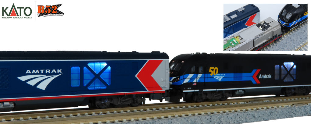 Kato N - Locomotiva Siemens ALC-42 Amtrak Day One #301, 50 Anos