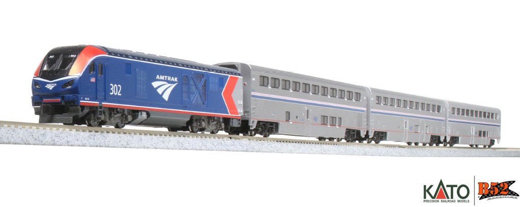 Kato N - Amtrak ALC-42 Charger, Superliner - 4 Unit Set: 10-1788