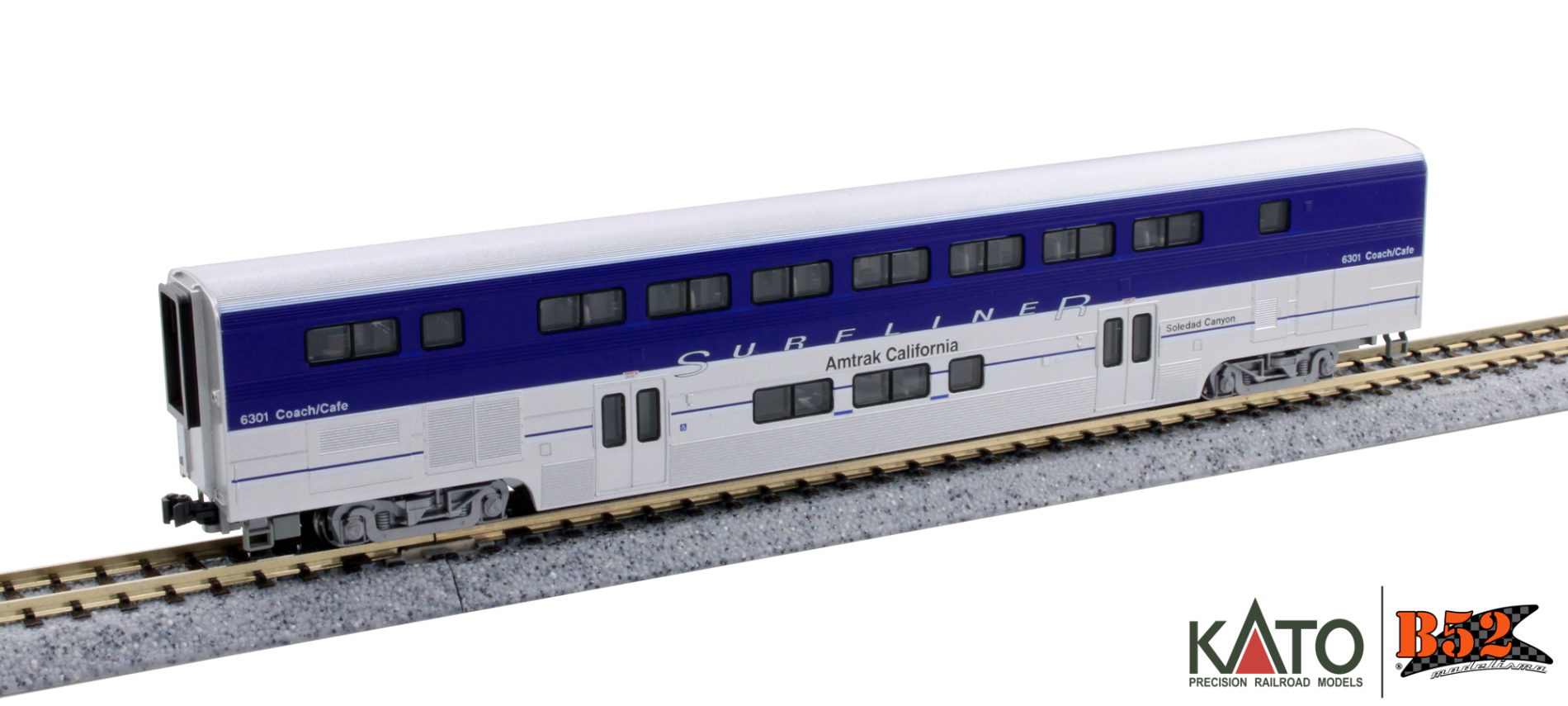 Kato N - Amtrak Pacific Surfliner - 4 Car Add-On Set: 106-9002