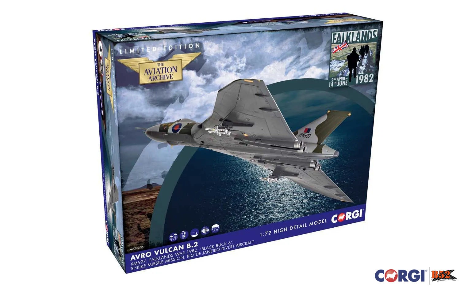 Corgi - Avro Vulcan B.2 XM597, Falklands 1982: AA27206 - B52 Online