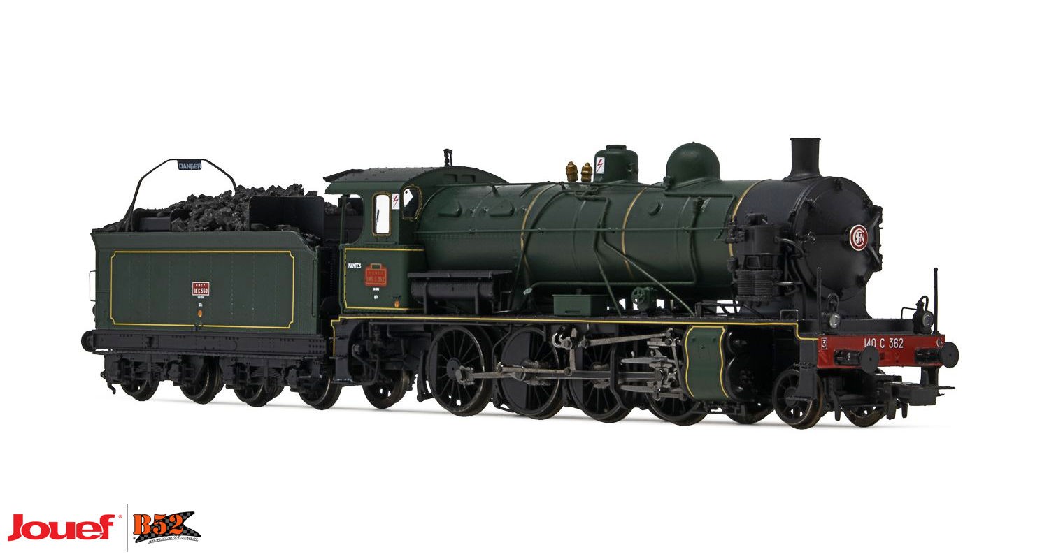 JOUEF Locomotive vapeur 140 C 70 tender 18 B 64 noire Sncf Ep III HO 1:87 - HJ2405