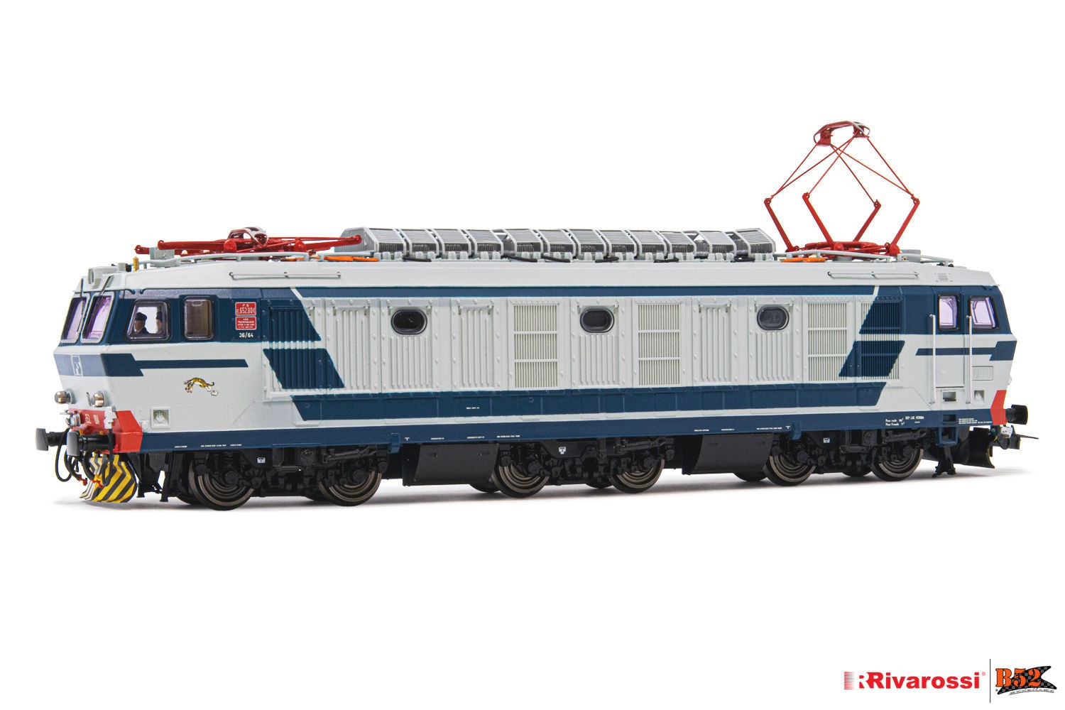 Locomotiva Elettrica Rivarossi HO FS E402B 135 Livrea Inter City Notte Ep. VI - Nuova
