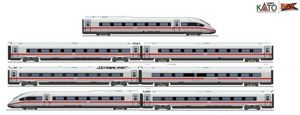 Kato N - ICE-4 DB-BR 412, 7 Car Set A: 10-1512A - B52 Online