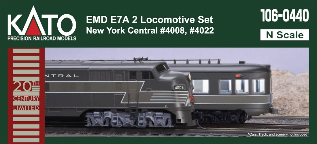 Kato N - Locomotivas EMD E7A NYC #4008 #4022: 106-0440