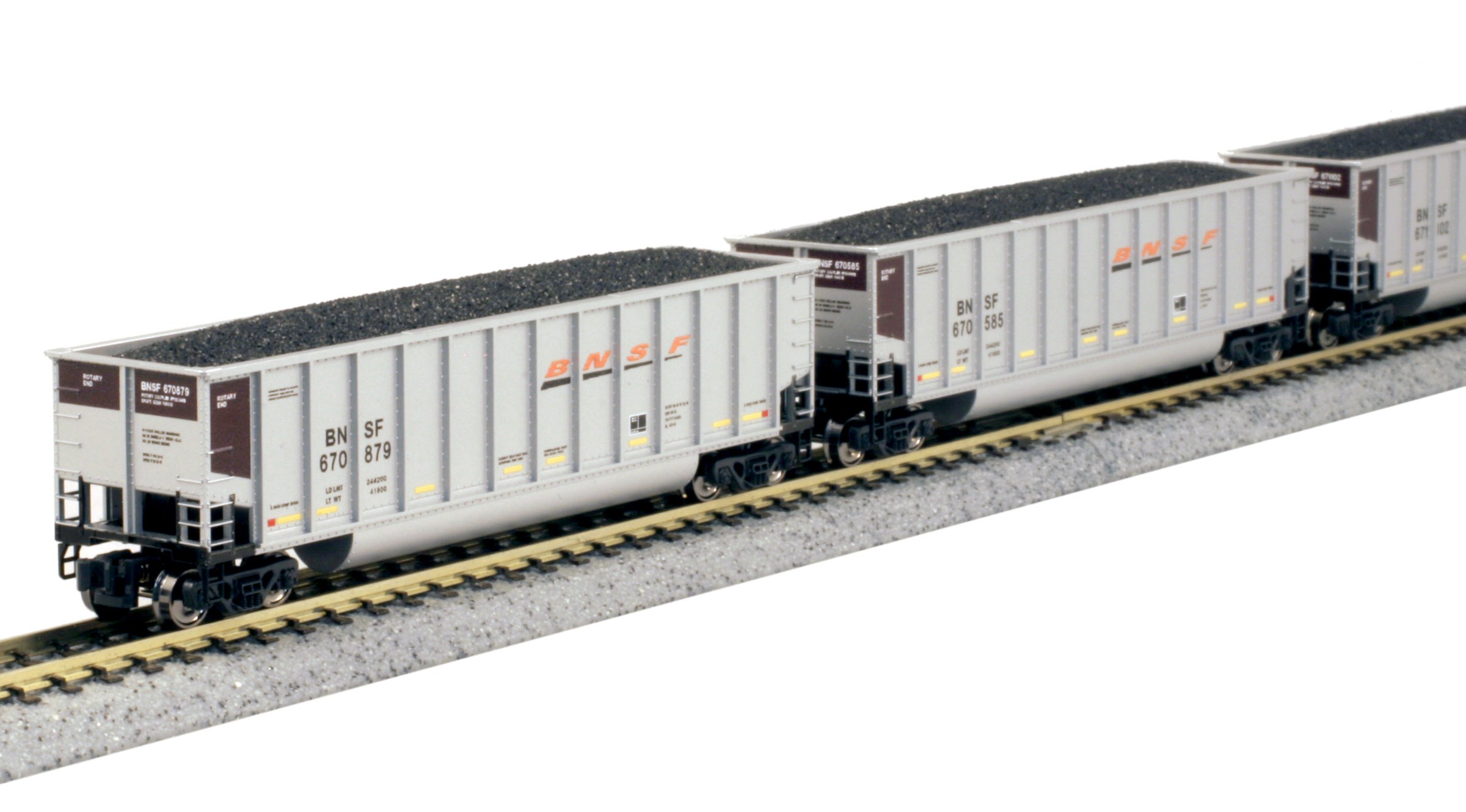 Kato N - "Bethgon Coalporter" BNSF "Swoosh", 8 Car Set: 106-4628