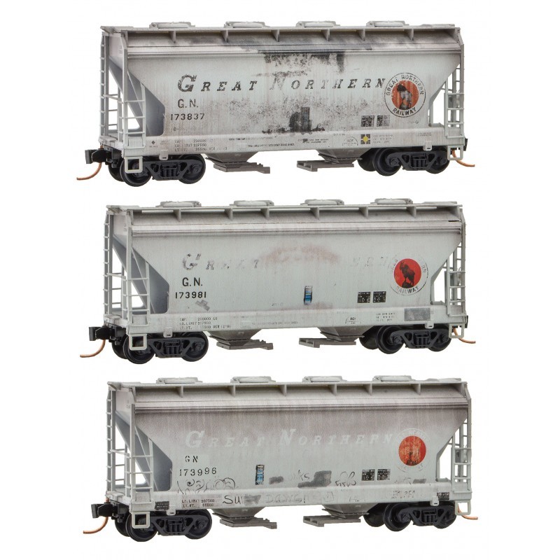 Micro-Trains N - Vagões Hopper, Envelhecidos, Set com 3: 092 44 170