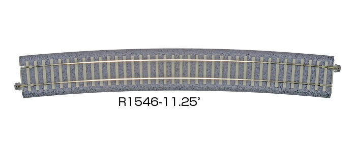 Kato HO - Trilho Curva "Concrete Tie, Large-Radius" R1546-11,25°: 2-321