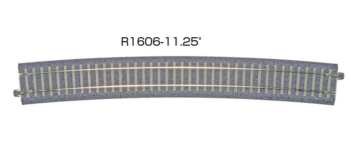 Kato HO - Trilho Curva "Concrete Tie, Large-Radius" R1606-11,25°: 2-331