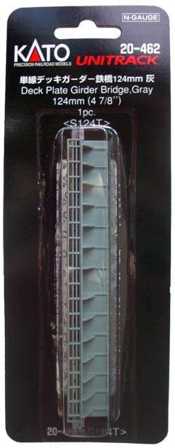 Kato N - Ponte "Deck Plate Girder", de Pista Simples - Cinza: 20-462