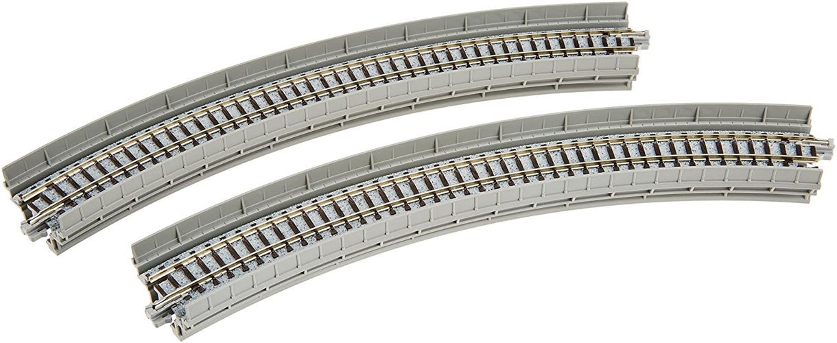 KATO 20-110 Binari Curvi N Scala Con Massicciata, Raggio 282 Mm, 4 Pezzi, 45°, Giapponesi