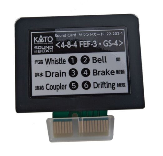 Kato – Cartão para "Sound Box”: Vapor FEF-3 e SP GS-4: 22-202-1