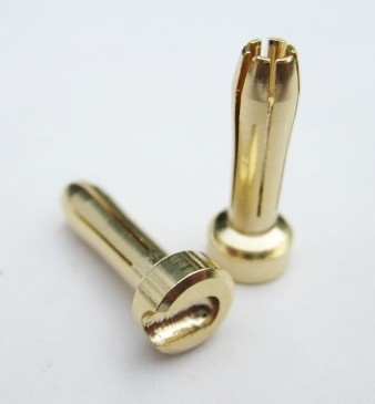 TQ - Plug "Bullet" Gold 4mm (6-Point Bullet) - TQ2505