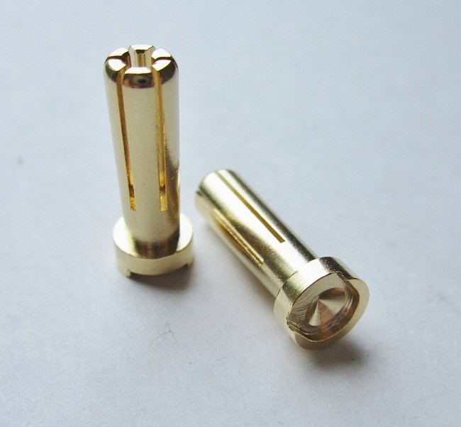 TQ - Plug "Bullet" Gold 5mm (Low Profile Top) - TQ2507