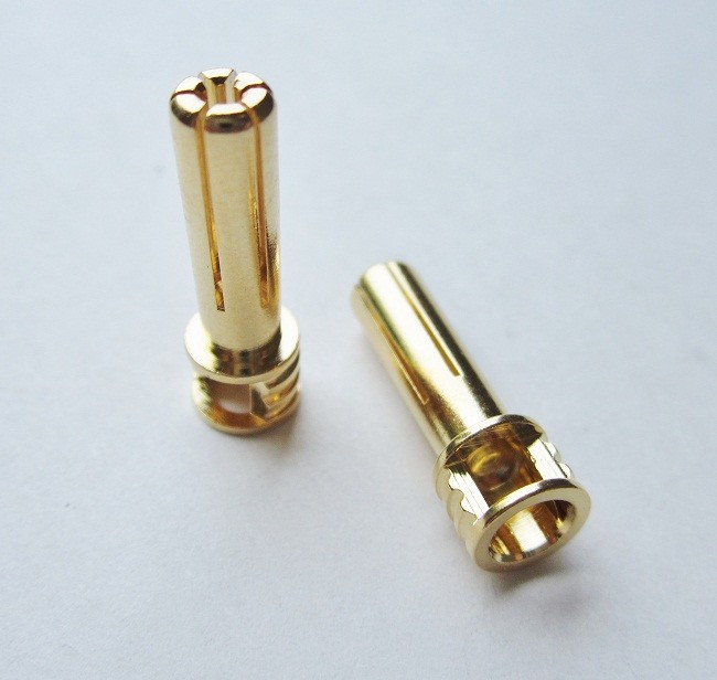 TQ - Plug "Bullet" Gold 5mm (Tall/Flat-Top) - TQ2508