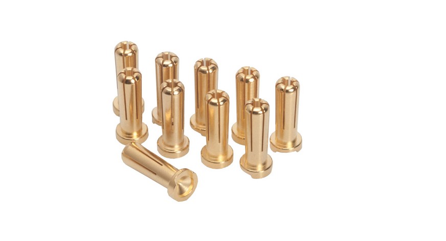 LRP - Plug "Bullet" Gold 5mm - 5 pares: 65817