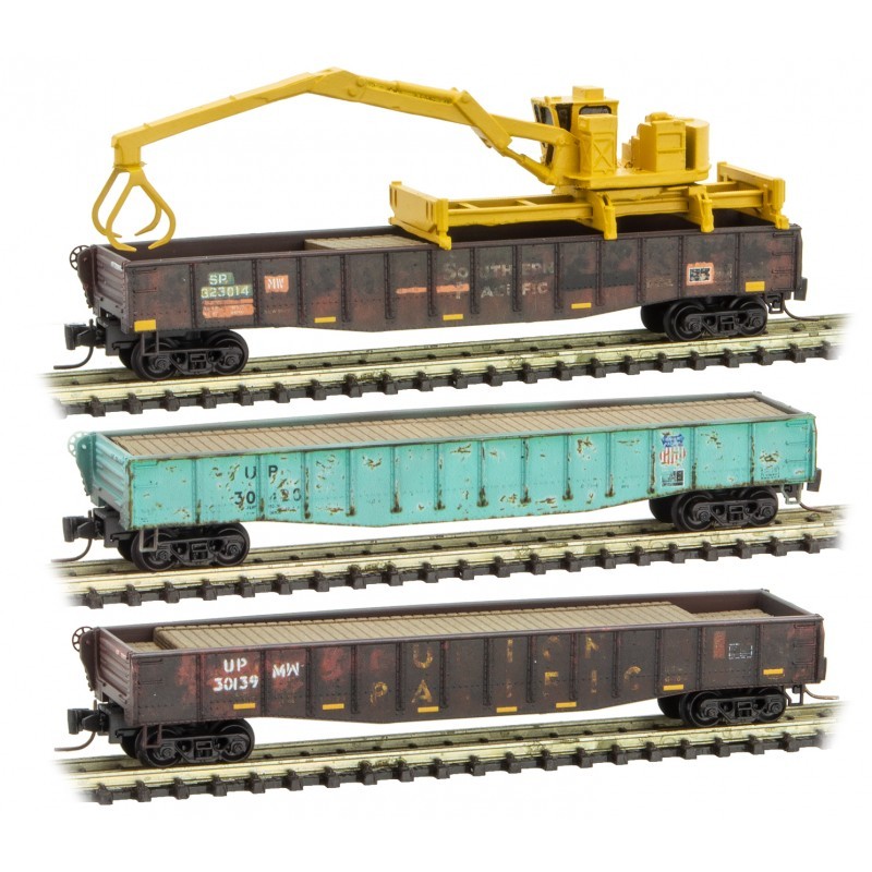 Micro-Trains Z - UP Tie Loader, Envelhecido, set com 3: 994 01 260