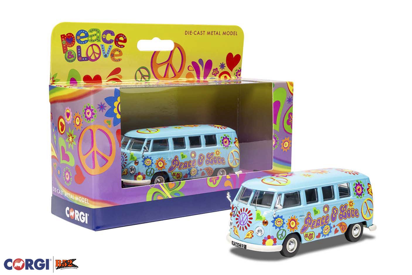 Corgi - VW Kombi, Peace and Love: CC02738