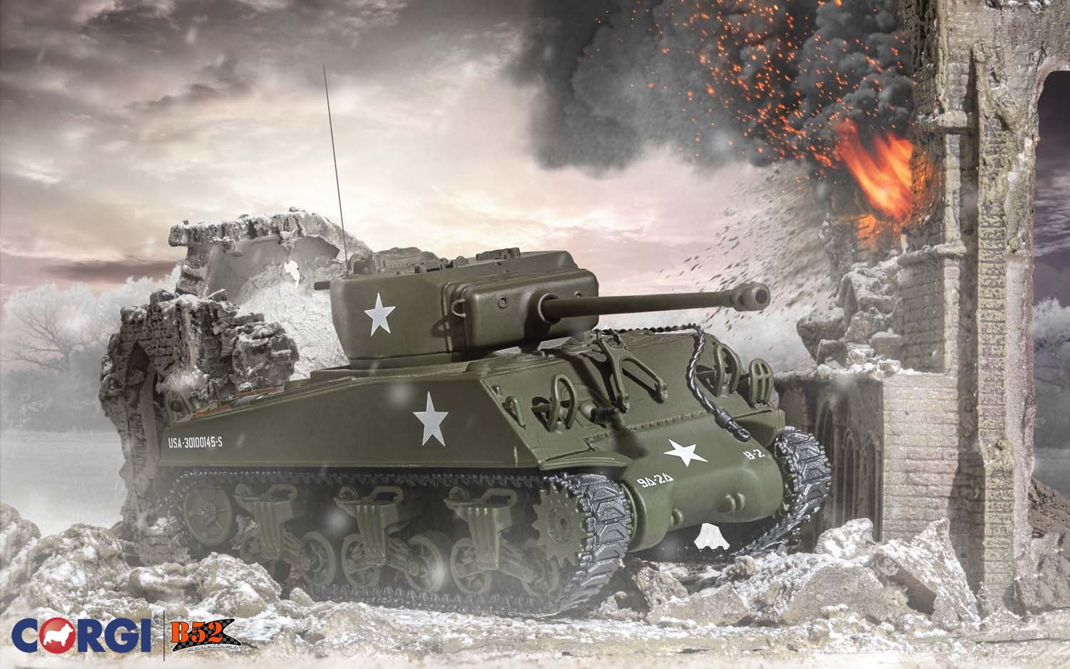 Corgi - Sherman M4 A3 (Late) – US Army, Luxemburgo 1944: CC51031