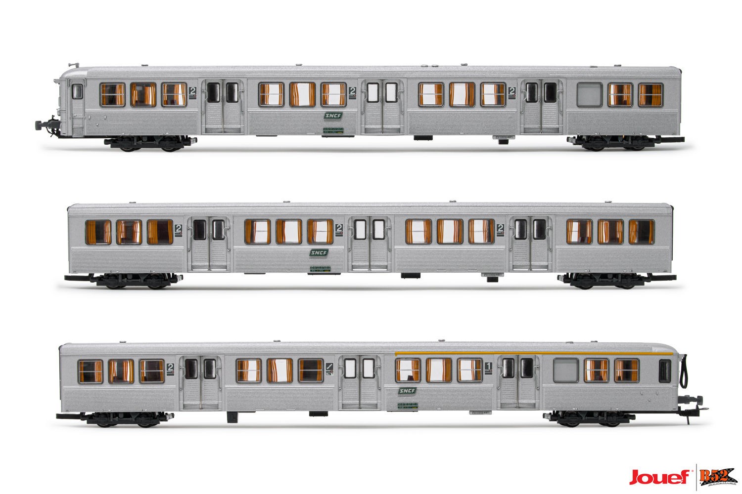 Jouef HO - Carros de Passageiros RIB 70 Coaches, SNCF: HJ4150