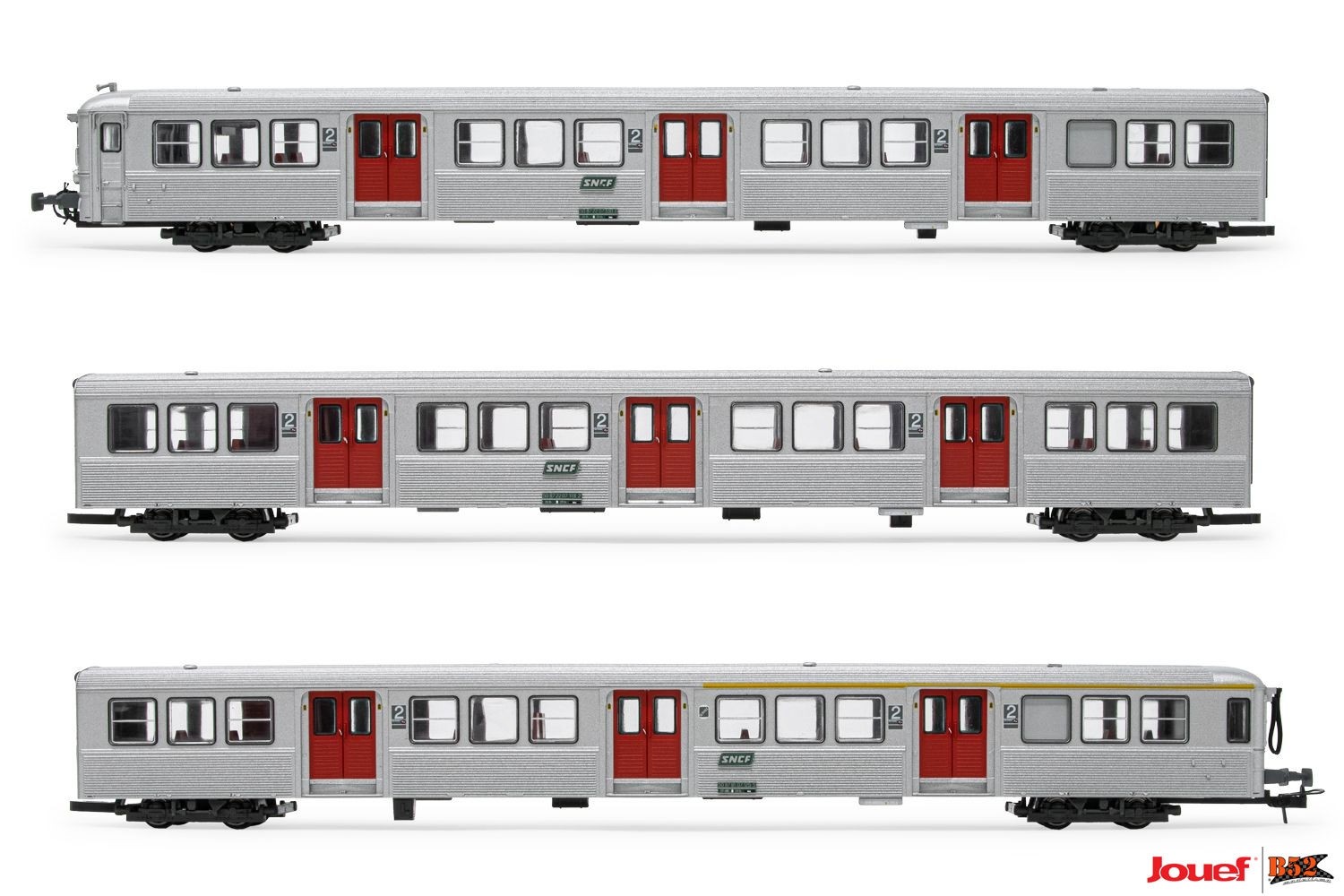 Jouef HO - Carros de Passageiros RIB 70 Coaches, SNCF: HJ4152