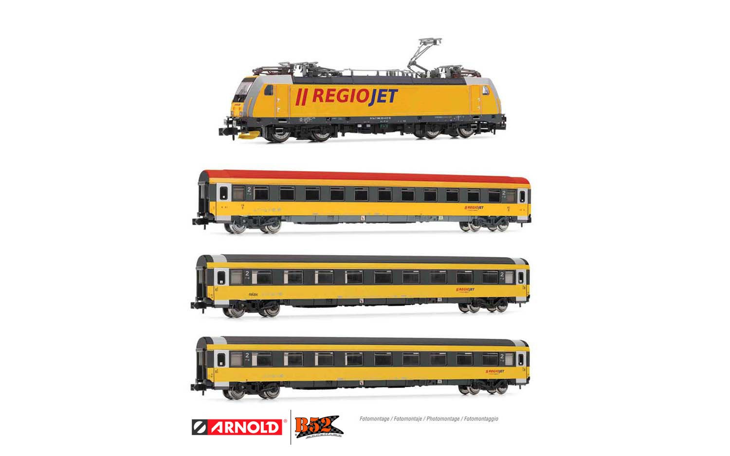 Arnold N - Composição de Locomotiva e 3 Carros, RegioJet: HN2499