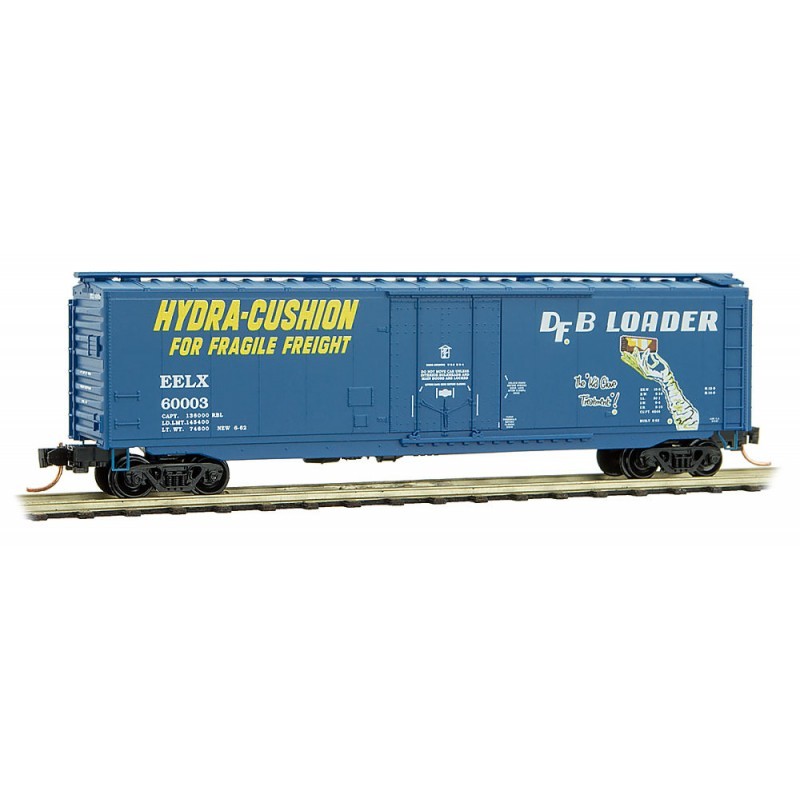 Micro-Trains N - Vagão Fechado de 50', Boxcar, EELX #60003, Evans DFB Loader