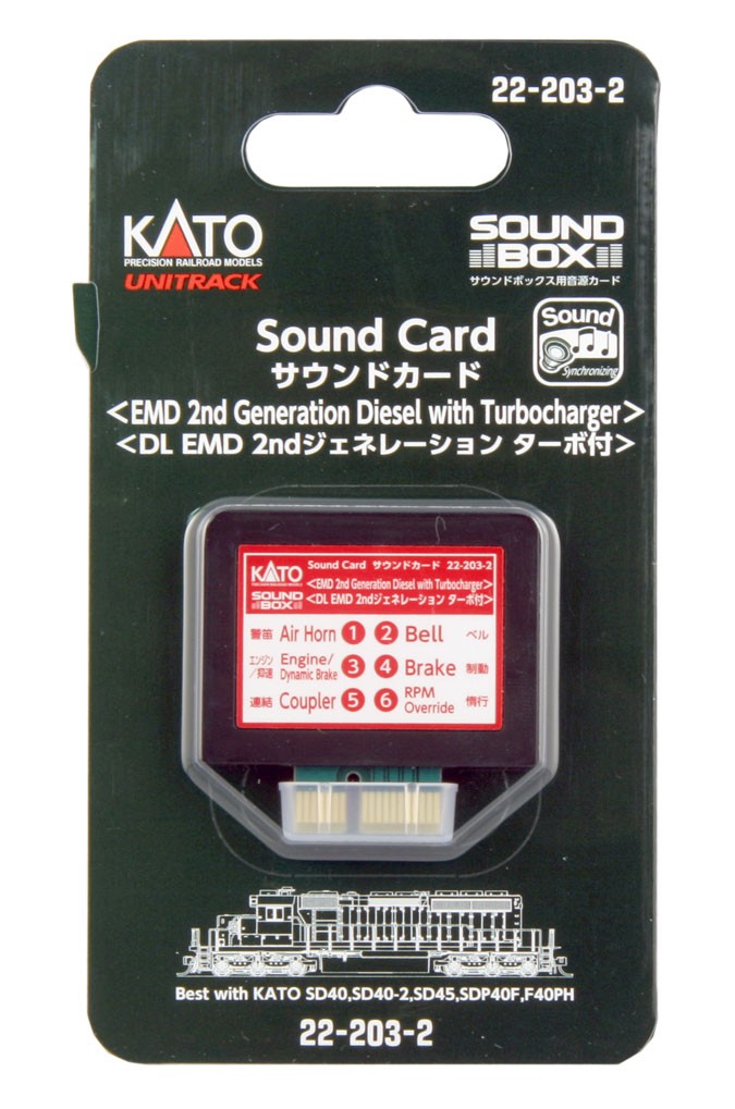 Kato - Cartão para "Sound Box”, 2ª Geração EMD Diesel: 22-203-2