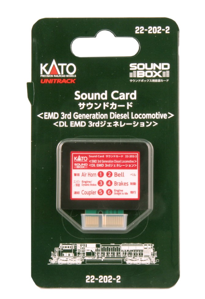 Kato - Cartão para "Sound Box”, 3ª Geração EMD Diesel: 22-202-2