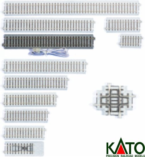 Kato HO - Trilho Reto S246 mm - Alimentação: 2-151