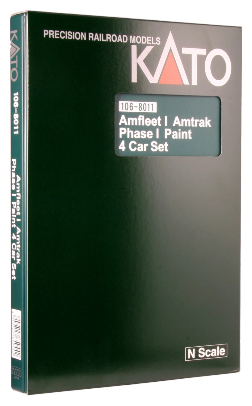 Kato N - Amtrak, Amfleet I Phase I, 4 Unit Set - 106-8011