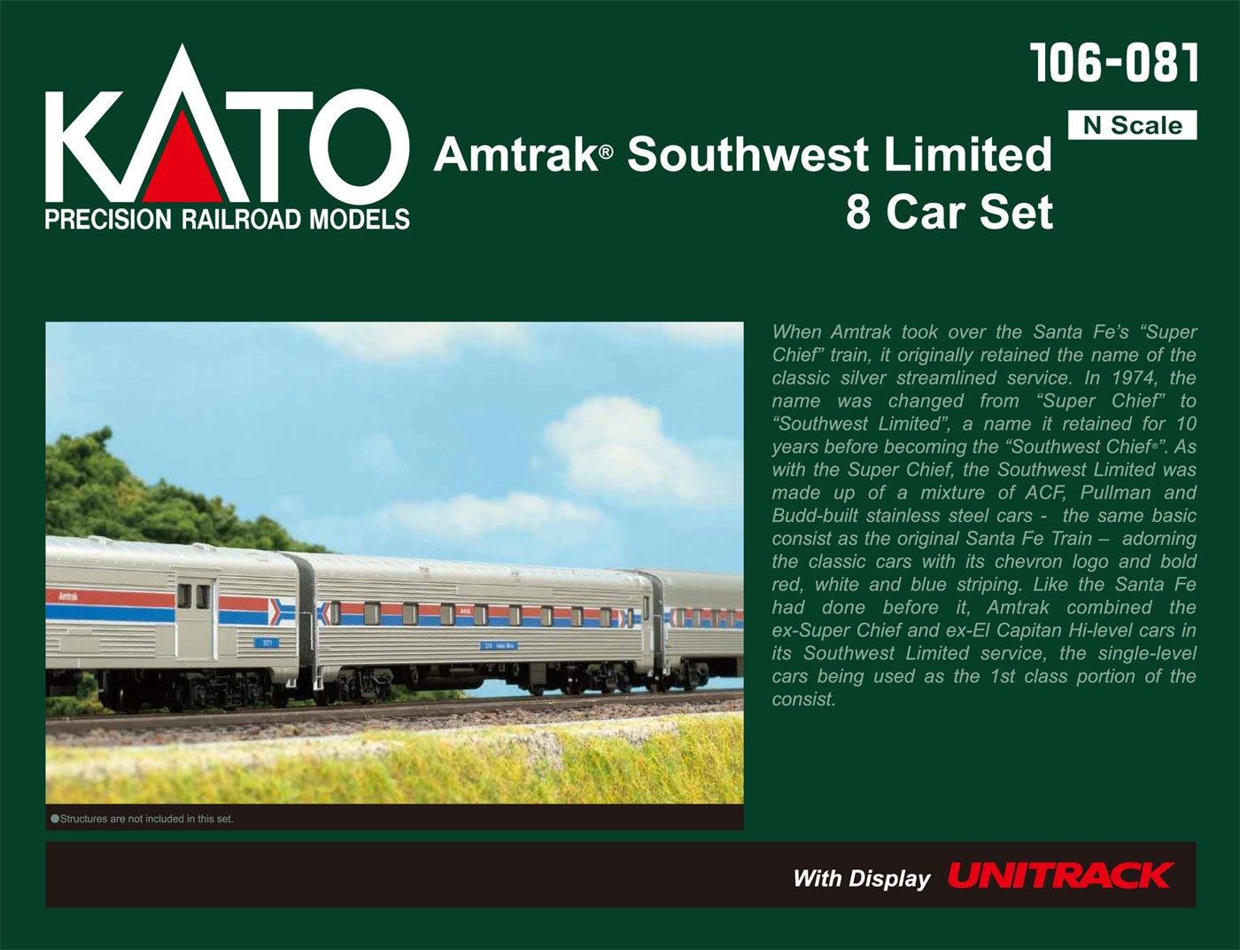 Kato N - Amtrak Southwest Limited 8 Car Set: 106-081