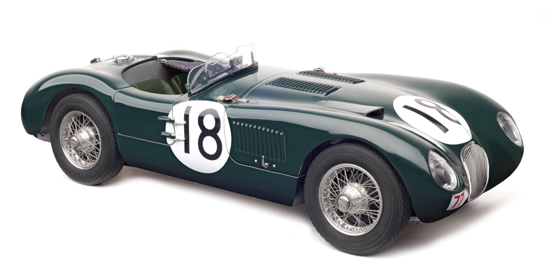 Jaguar C-Type 1953 (British Racing Green) 24H France Winner #18 Tony Rolt / Duncan Hamilton, Jaguar Racing Team LE 1500 (Diecast Car) - HobbySearch Diecast Car Store