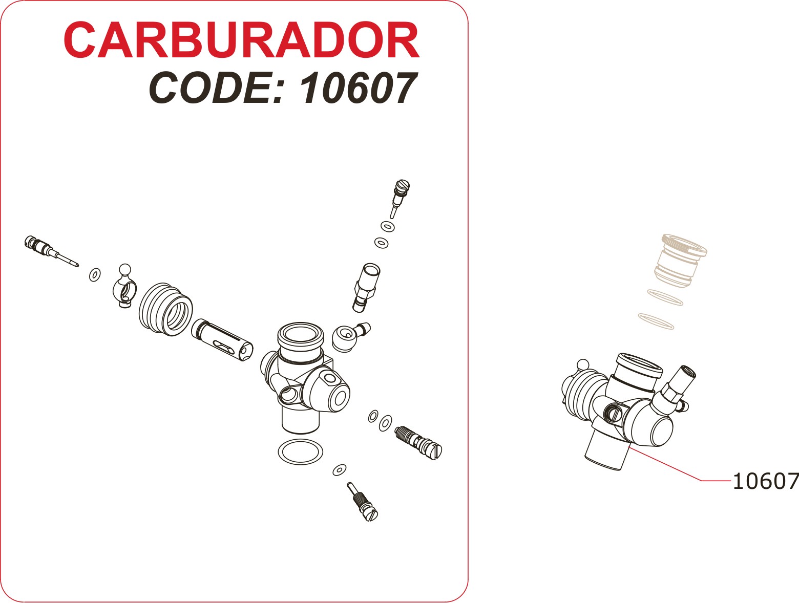 Novarossi - Carburador "Slide", 2,1cc: NV-10607
