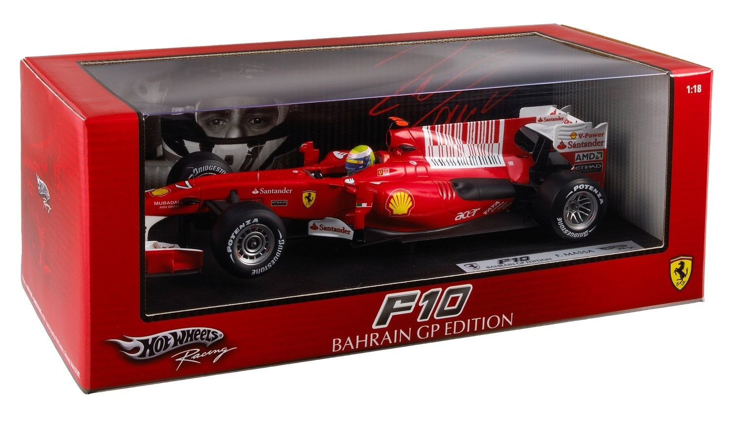 Hot Wheels - Ferrari F10 Massa #7, Edição GP Bahrain - 1/18: T6288