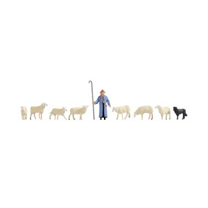 Noch - Ovelhas e Pastor (Sheep and Shepherd) - Escala HO: 15748