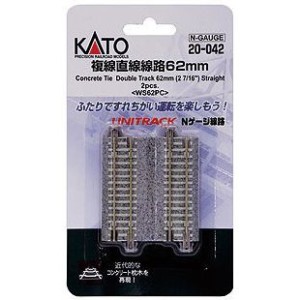 Kato N - Trilho Reta Dupla S62mm: 20-042