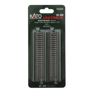 Kato N - Trilho Reta Simples, Viaduto S124 mm: 20-420