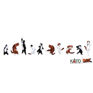 Kato / Noch - Figuras de Gatos-Ninja (Figure Set Ninja-Cat) - Escala HO: 28-853