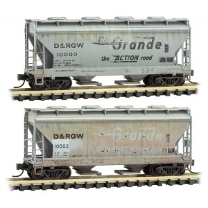 Micro-Trains N - Vagões Hopper DRGW, Envelhecidos: 993 05 590