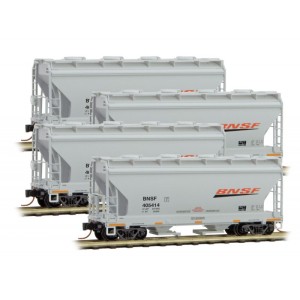 Micro-Trains N - Vagões Hopper, BNSF - Set com 4