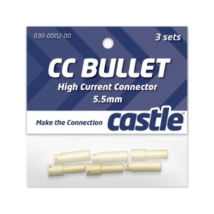 Castle - CC Bullet 5.5 mm - 3 Sets Conector "High Current"