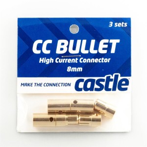 Castle - CC Bullet 8.0 mm - 3 Sets Conector "High Current"